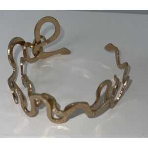 ZARA Gold Snake Arm Cuff Bracelet Set Wavy Coil Serpent Design Large  (…/b61)